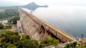 mettur dam aerial view